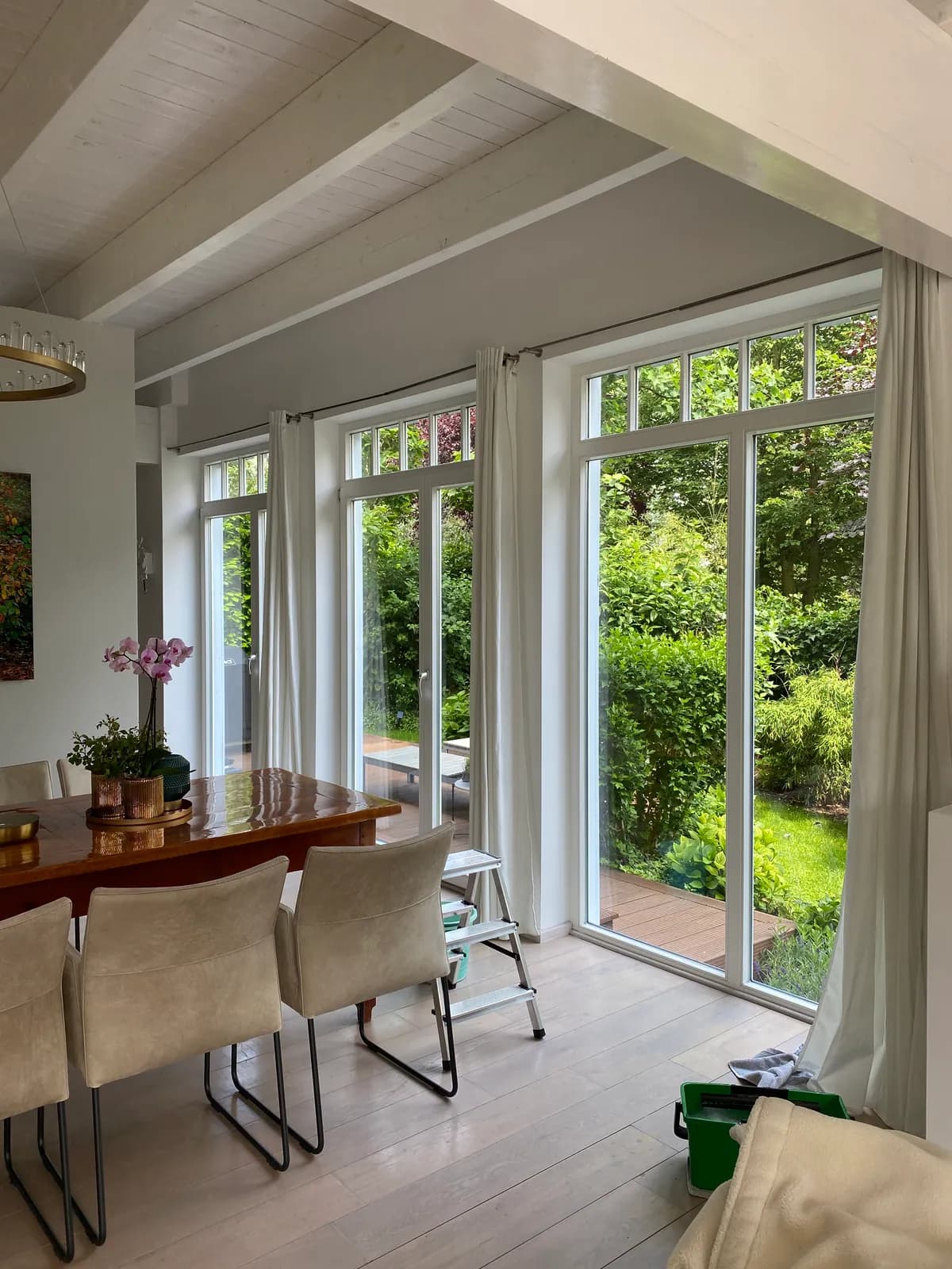 Large patio doors in a living space